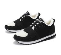 Bottines Hiver Femme After-Ski Chaussure Hiver Chaussures De Sport Hiver Femme Intérieur Doudoune Style Décontracté(Black,40 EU)