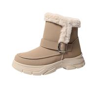 Bottines Hiver Femme Fourrées Doublure Polaire Chaude Bottines Hiver Fourrées avec Doublure Polaire Chaude, Confortables pour Froid, Ville et Voyage