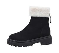 Bottines Hiver Femme Imperméables Doublure Fourrure Bottines Hiver Imperméables avec Doublure Fourrure, Protection Thermique pour Neige, Ville et Promenades