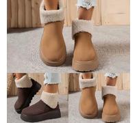 Bottines Hiver Femme Rangers Orthopédiques Botte De Neige Imperméable Chaussures Fourrées Hugg Chaude Mollets Larges Noir Après Ski Gros Mollet Chaussure Apres