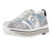 Scarpe sneaker Liu-Jo Maxi Wonder 71 denim/ glitter/ cow suede denim/silver donna DS24LJ14 BA4055 TX393 37