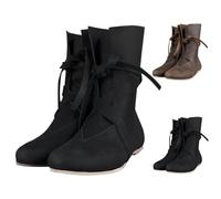 Bottines mi-hautes élégantes pour fête, mollet, minimalistes et originaux, talons bas, antidérapants, confortables et tendance, sans lacets pour l'hiver, l'automne, le printemps, Noir , 45 EU