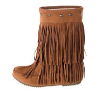 Bottines monochromes épaisses à bout rond et semelle plate tendance avec talon et fermeture éclair pour femme, jaune, 35 EU