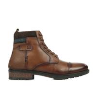 Bottines montantes en cuir - REDSKINS - Spicy - Cognac/Marine - Lacets et zip - Talon 2 cm 40