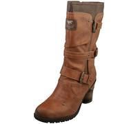 Bottines Mustang Femme Talons Hauts Zip Latéral Cognac - 38 EU