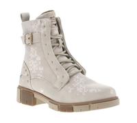 Bottines - MUSTANG - Ivoire - Talon 4 cm - Hauteur tige 15 cm - Bride dorée 40