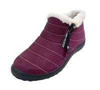 Bottines Neige Femme Hiver Fourrées Style Décontracté Bottines Neige Fourrées Style Décontracté, Chaussures Chaudes pour Quotidien, Voyage et Sorties Hivernales