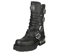 Bottines New Rock Métalliques - Platesformes Synthétiques Noir Unisex - 42 EU