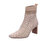 Bottines - Noble Mode - Beige - Talon carré 6 cm - Textile - Largeur normale 41