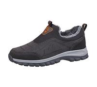 Bottines Noir Hiver Chaud Bout Rond Talon Plat Décontracté Antidérapant Confortable Chaussures en Coton Bottes de Neige Bottes Bottines Amphibiens de, gris, 43 EU