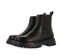 Bottines noires type chelsea à élastiques et semelle track pour femme geilo