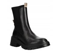 Bottines Pepe Jeans pour femme, noires, en cuir synthétique, à enfiler, pointure