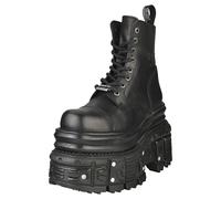 Bottines Plateformes New Rock - Noir En Cuir - M-Mili083cct-C4 - 46