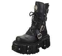 Bottines Plateformes New Rock - Noir & Noir - 46