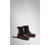 Bottines plates à lacets en cuir femme FitFlop F-Mode Marron 36