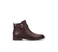 Bottines Plates en Cuir PUERTOLLANO pour Femme Color CAOBA