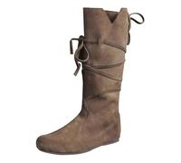 Bottines plates pour homme et femme - Automne - Cosplay médiéval, kaki, 35