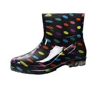 Bottines pluie femme, Bottes En Caoutchouc Imperméables, Antidérapante Protective Footwear Lége Botte de Pluie, bottes jardin Tendance, Bottines pluie femme Faciles À Enfiler Bottine Courtes