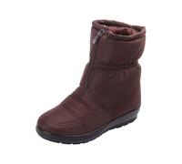 Bottines pour femme avec fermeture éclair - Bottes plates confortables et antidérapantes - Bottes orthopédiques légères à enfiler - Chaussures de jardin - Bottes de motard - Bottes de pluie - Bottes
