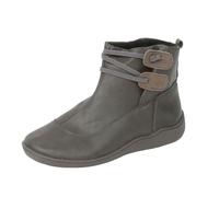 Bottines pour femme - Bottines à talon bas - Baskets tendance - Vintage - En cuir - À lacets - Chaussures plates de jardin, gris, 37 EU