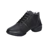 Bottines pour Femme Chaussures de Danse Talon 4cm Printemps Été Nouvelle Collection Modèle Simple sans Doublure pour Cours Entraînement ou Pratique Confortables et Respirantes