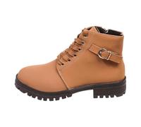 Bottines pour femme, lacets, fermeture éclair latérale, bottes de loisirs | Enfilage élastique pour un enfilage facile, bottes décontractées pour la vie quotidienne, les fêtes et les tenues