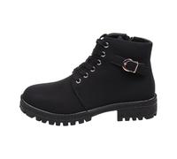 Bottines pour femme, lacets, fermeture éclair latérale, bottes de loisirs | Enfilage élastique pour un enfilage facile, bottes décontractées pour la vie quotidienne, les fêtes et les tenues