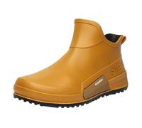 Bottines pour femme - Noir - Bottes de pluie pour femme - En caoutchouc - Élégantes - Élégantes - Chaudes - À enfiler - Légères - Bottes d'hiver plates - Unisexe, marron, 44 EU