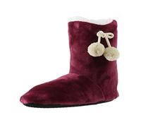 Bottines pour femmes 2026 pour femmes, chaussures pour la maison, le sol du baril moyen peut être chaud (rouge, taille 4)