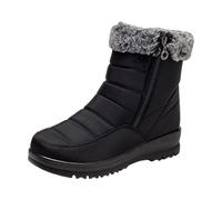 Bottines pour homme - Bottes de neige - Doublure chaude - Bottes courtes - Bottes compensées imperméables - Bout rond - Bottes de transition - Confortables - Bottes de neige - Unisexe, Noir , 41 EU