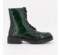 Bottines rangers vert sapin effet cuir à lacets noirs Femme DOCKERS BY GERLI 39