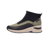 Bottines - RIEKER - N9362-54 - Vert - Fermeture à glissière - Talon compensé 5,5 cm 37