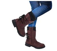 Bottines rieker pour femme - Imperméables - Bottes à talons plats - Chaudes - Élégantes - Bottes d'hiver - Kaki - Gris rose - Avec talon - Chunky hiver, vin, 40