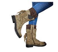 Bottines rieker pour femme - Imperméables - Bottes à talons plats - Chaudes - Élégantes - Bottes d'hiver - Kaki - Gris rose - Avec talon - Chunky hiver, kaki, 40