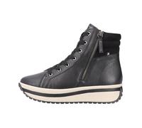 Bottines semi-compensées Rieker® R-Evolution en cuir noir - Femme - Talon compensé 4,5cm - Tige 12cm 40