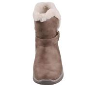 Skechers Bottines Easy Going Dreamers Move femme, bordure à boucle en microcuir taupe foncé, 36 EU