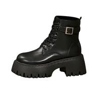 Bottines tendance pour femme au Royaume-Uni avec semelle extérieure épaisse pour pieds de montagne Confort polyvalent Bottes d'hiver doublées Bottes d'hiver chaudes pour femme Bottes d'hiver chaudes