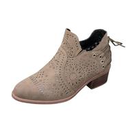 Bottines Tendance pour L'automne Et l'hiver, Ajourées, À Lacets, Confortables, À Talons Bas, Décontractées, pour Un Usage Quotidien, Confortable Toute La Saison
