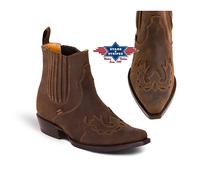 Bottines WB-037 Stars & Stripes boots western brun unisexe