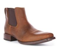 Bottines western en cuir pour hommes Ariat Booker Ultra - Brun - A élastique - Moyenne 42,5