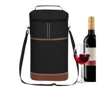 Bottle Bag - Reusable Insulated Wine Tote, Leak Resistant Drink Storage Carrier with Thermal Cooling Interior Portable Beverage Organizer, Ideal for Picnics Outdoor Parties Beach Travel Hiking Camping