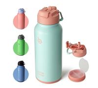 BOTTLE BOTTLE Gourde isotherme avec pilulier Bouteille isotherme de 900 ml Gourde sport en acier inoxydable pour l'extérieur, la randonnée (océan de rêve)