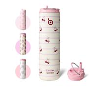 BOTTLE BOTTLE Gourde isotherme en acier inoxydable 750 ml avec paille, couvercle et poignée - Anti-fuite, sans BPA, double paroi - Bouteille d'eau idéale pour le sport, les voyages et le fitness
