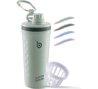 BOTTLE BOTTLE Gourde shaker de sport en acier inoxydable avec bille, 770ml - Vert