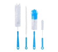 Bottle Brush Cleaner - Bottle Brush Tube Cleaning Set | Baby Bottle Brush Cleaner | Long Handle Bottle Scrub Brush Set of 4 | Soft and Flexible Bottle Cleaning Brush | Bottle Brushes for Cleaning