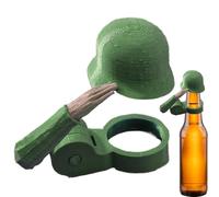 Bottle Caps, Fun Salute Soldier Beer Helmet, Reusable Novelty Dustproof Protectors, Decorative Caps for Crafts, BBQ Parties, Bar, Veterans & Active Soldiers Lovers