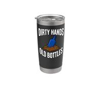 Bottle Digging Dirty Hands Old Bottles Antique Hunting Gobelet isotherme en acier inoxydable double paroi