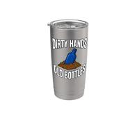 Bottle Digging Dirty Hands Old Bottles Antique Hunting Gobelet isotherme en acier inoxydable double paroi