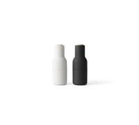 Audo Copenhagen Moulin à poivre et à sel Bottle Grinder lot de 2 Ash-carbon (couvercle en hêtre)