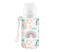 Bottle Insulated Cover - Thermal Milk Bottle Warmer Sleeve for Feeding | Zippered Protective Bottles Holder with Insulation Layer, Travel Breastmilk Container Accessory for Diaper Bag Nursery